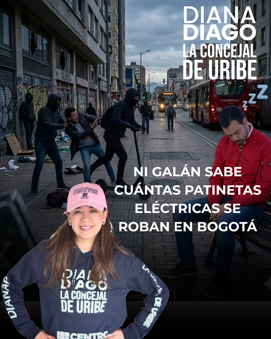 En este momento estás viendo DIANA DIAGO CUESTIONA CIFRA DE HURTO A BICICLETAS Y PATINETAS ELECTRICAS: NO EXISTEN.   