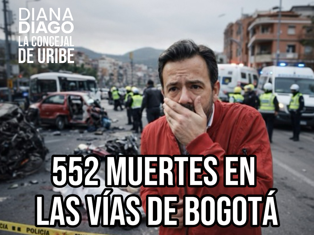 En este momento estás viendo 552 muertos en las vías de Bogotá en 2025: engativá, Ciudad Bolívar y Kennedy son las localidades más peligrosas, denunció Diana Diago