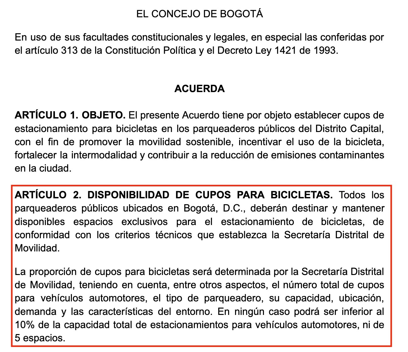 Lee más sobre el artículo DIANA DIAGO RADICÓ PROYECTO PARA GARANTIZAR CUPOS DE ESTACIONAMIENTO PARA BICICLETAS EN PARQUEADEROS PÚBLICOS DE BOGOTÁ